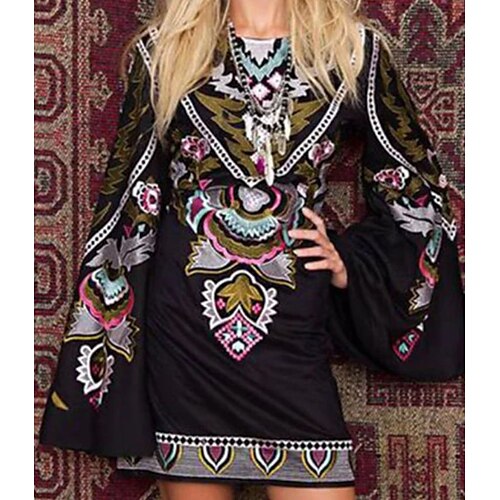 Women's Casual Dress Black Long Sleeve Floral Ruched Winter Fall Autumn Crew Neck Winter Dress Fall Dress 2022 S M L XL 2XL 3XL
Women's Casual Dress Black Long Sleeve Floral Ruched Winter Fall Autumn Crew Neck Winter Dress Fall Dress 2022 S M L XL 2XL 3XL