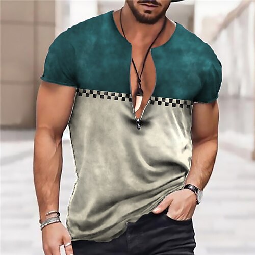 Men's Unisex T shirt Tee 3D Print Color Block Graphic Prints Motorcycle Crew Neck Street Daily Zipper Print Short Sleeve Tops Designer Casual Big and Tall Sports Blue Light Blue / Summer
Men's Unisex T shirt Tee 3D Print Color Block Graphic Prints Motorcycle Crew Neck Street Daily Zipper Print Short Sleeve Tops Designer Casual Big and Tall Sports Blue Light Blue / Summer