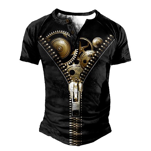 Men's T shirt Tee Henley Shirt Tee Graphic Machine Henley Black 3D Print Plus Size Outdoor Daily Short Sleeve Patchwork Button-Down Clothing Apparel Basic Designer Casual Classic / Summer / Summer
Men's T shirt Tee Henley Shirt Tee Graphic Machine Henley Black 3D Print Plus Size Outdoor Daily Short Sleeve Patchwork Button-Down Clothing Apparel Basic Designer Casual Classic / Summer / Summer