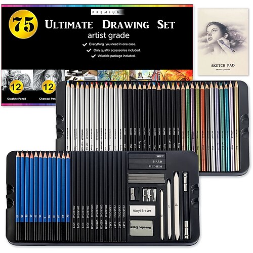 Colored Pencils Woodcase Lead Pencils Drawing Pencils 5H 2H HB Sketch Oil Colors Water Colors Black Plastic Wood Metal Pencils 75 for Exams School Office Drawing and Sketching
Colored Pencils Woodcase Lead Pencils Drawing Pencils 5H 2H HB Sketch Oil Colors Water Colors Black Plastic Wood Metal Pencils 75 for Exams School Office Drawing and Sketching