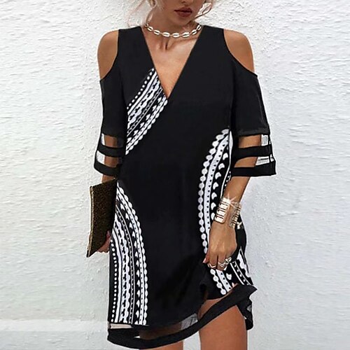 Mulheres Vestido de turno Minivestido Preto Branco Rosa Meia Manga Floral Com Transparência Verão Primavera Decote V à moda 2023 S M L XL XXL 3XL
Mulheres Vestido de turno Minivestido Preto Branco Rosa Meia Manga Floral Com Transparência Verão Primavera Decote V à moda 2023 S M L XL XXL 3XL