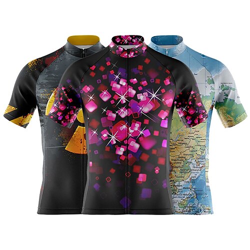 Men's Women's Short Sleeve Cycling Jersey Bike Top with 3 Rear Pockets Mountain Bike MTB Road Bike Cycling Breathable Quick Dry Moisture Wicking Black BlueGreen Black Red Graphic Patterned Spandex
Men's Women's Short Sleeve Cycling Jersey Bike Top with 3 Rear Pockets Mountain Bike MTB Road Bike Cycling Breathable Quick Dry Moisture Wicking Black BlueGreen Black Red Graphic Patterned Spandex