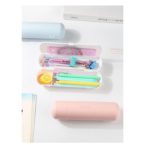 Unisex Pencil Cases PVC Plastic Solid Color Geometric Daily Office & Career White Blue Pink
Unisex Pencil Cases PVC Plastic Solid Color Geometric Daily Office & Career White Blue Pink