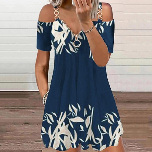 Women's Shift Dress Mini Dress Black And White Black gray Black Short Sleeve Floral Zipper Spring Summer V Neck Weekend 2022 S M L XL XXL
Women's Shift Dress Mini Dress Black And White Black gray Black Short Sleeve Floral Zipper Spring Summer V Neck Weekend 2022 S M L XL XXL