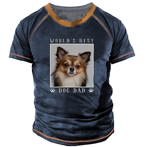 Men's Unisex T shirt Tee 3D Print Dog Graphic Crew Neck Street Daily Print Short Sleeve Tops Designer Casual Big and Tall Sports Blue / Summer
Men's Unisex T shirt Tee 3D Print Dog Graphic Crew Neck Street Daily Print Short Sleeve Tops Designer Casual Big and Tall Sports Blue / Summer