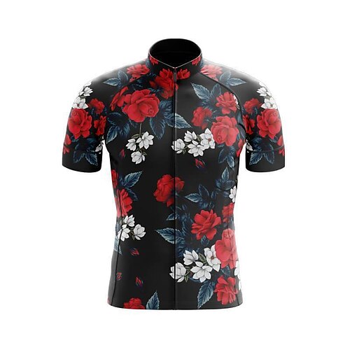 21Grams Men's Cycling Jersey Short Sleeve Bike Top with 3 Rear Pockets Mountain Bike MTB Road Bike Cycling Breathable Quick Dry Moisture Wicking Reflective Strips Black Floral Botanical Polyester
21Grams Men's Cycling Jersey Short Sleeve Bike Top with 3 Rear Pockets Mountain Bike MTB Road Bike Cycling Breathable Quick Dry Moisture Wicking Reflective Strips Black Floral Botanical Polyester