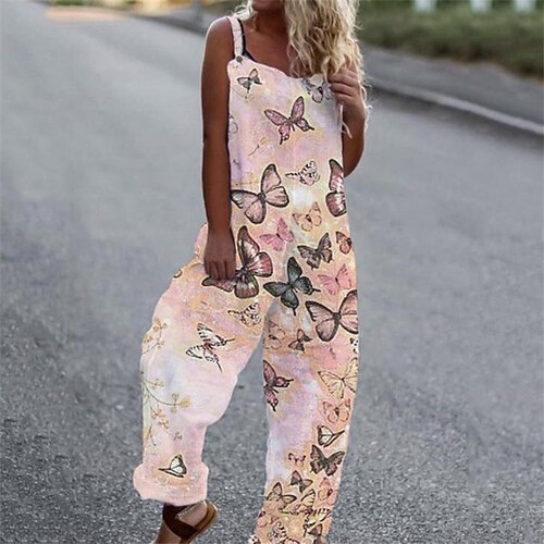 Women's Overall Print Animal Square Neck Streetwear Street Daily Regular Fit Sleeveless Green Blue Orange M L XL Spring
Women's Overall Print Animal Square Neck Streetwear Street Daily Regular Fit Sleeveless Green Blue Orange M L XL Spring