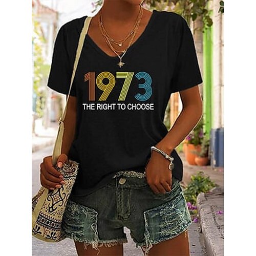 Women's Vote Ruthless Pro Roe 1973 Feminist Daily T shirt Tee Short Sleeve Print Round Neck Basic Essential Tops Black S
Women's Vote Ruthless Pro Roe 1973 Feminist Daily T shirt Tee Short Sleeve Print Round Neck Basic Essential Tops Black S