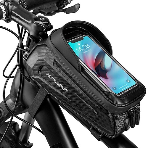 Bike Phone Front Frame Bag Waterproof Bicycle Phone Mount Bag Hard Shell Bike Phone Pouch Cell Phone Case Compatible with iPhone 11/12 Pro XR XS Max 7 8 Plus Phones Below 6.8
Bike Phone Front Frame Bag Waterproof Bicycle Phone Mount Bag Hard Shell Bike Phone Pouch Cell Phone Case Compatible with iPhone 11/12 Pro XR XS Max 7 8 Plus Phones Below 6.8