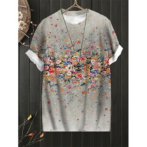 Women's Plus Size Tops T shirt Tee Floral Print Short Sleeve Crewneck Streetwear Daily Sports Cotton Spandex Jersey Spring Summer Gray Purple
Women's Plus Size Tops T shirt Tee Floral Print Short Sleeve Crewneck Streetwear Daily Sports Cotton Spandex Jersey Spring Summer Gray Purple
