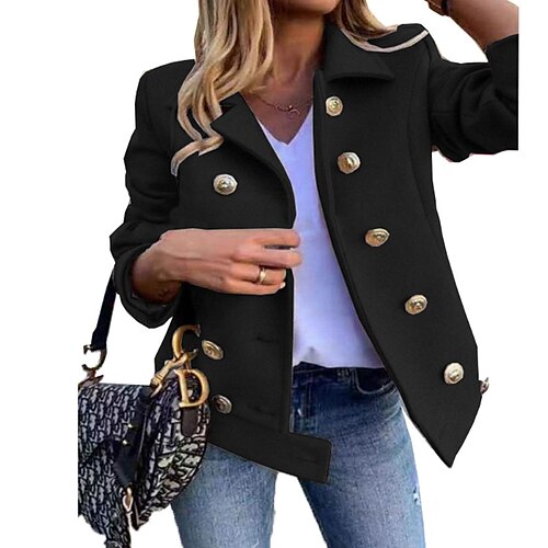 Women's Coat Street Daily Going out Winter Fall Regular Coat Regular Fit Breathable Casual Jacket Long Sleeve Solid Color Black Wine Dark Green
Women's Coat Street Daily Going out Winter Fall Regular Coat Regular Fit Breathable Casual Jacket Long Sleeve Solid Color Black Wine Dark Green