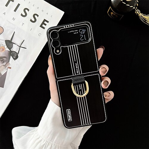 Phone Case For Samsung Galaxy Back Cover Leather Z Flip 3 Portable Ring Holder Shockproof Solid Colored PC Metal
Phone Case For Samsung Galaxy Back Cover Leather Z Flip 3 Portable Ring Holder Shockproof Solid Colored PC Metal