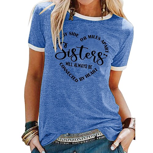 Women's T shirt Tee Green Blue Purple Graphic Heart Patchwork Print Short Sleeve Daily Weekend Basic Round Neck Regular S
Women's T shirt Tee Green Blue Purple Graphic Heart Patchwork Print Short Sleeve Daily Weekend Basic Round Neck Regular S