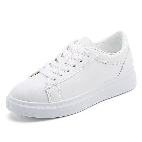 Women's Sneakers White Shoes Lace-up Closed Toe Casual Daily Walking Shoes Synthetics Lace-up Fall Summer Solid Colored White Rosy Pink Blue
Women's Sneakers White Shoes Lace-up Closed Toe Casual Daily Walking Shoes Synthetics Lace-up Fall Summer Solid Colored White Rosy Pink Blue