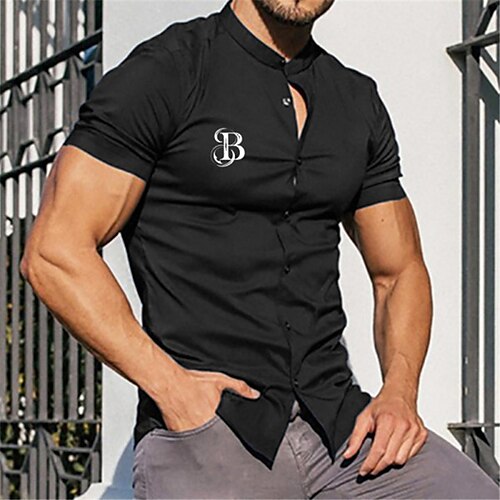 Men's Shirt Hot Stamping Graphic Letter Collar Street Casual Button-Down Print Short Sleeve Tops Casual Fashion Breathable Comfortable Black / Summer
Men's Shirt Hot Stamping Graphic Letter Collar Street Casual Button-Down Print Short Sleeve Tops Casual Fashion Breathable Comfortable Black / Summer