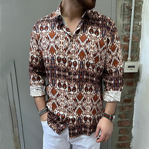 Men's Shirt Vintage Turndown Street Casual Button-Down Long Sleeve Tops Casual Fashion Comfortable Beach Red
Men's Shirt Vintage Turndown Street Casual Button-Down Long Sleeve Tops Casual Fashion Comfortable Beach Red