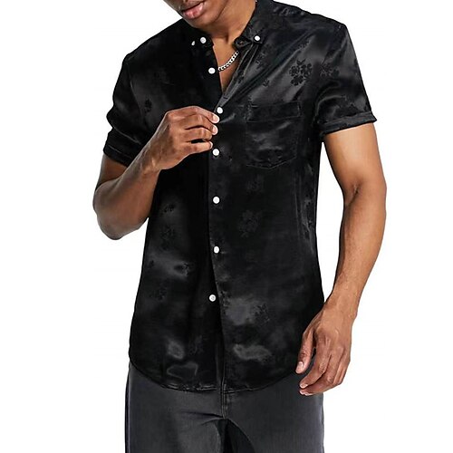 Men's Shirt Floral Turndown Party Daily Button-Down Short Sleeve Tops Casual Fashion Comfortable Black
Men's Shirt Floral Turndown Party Daily Button-Down Short Sleeve Tops Casual Fashion Comfortable Black