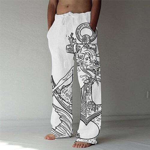 Men's Trousers Beach Pants Drawstring Elastic Waist 3D Print Cartoon Graphic Prints Comfort Soft Casual Daily Fashion Designer Green Khaki
Men's Trousers Beach Pants Drawstring Elastic Waist 3D Print Cartoon Graphic Prints Comfort Soft Casual Daily Fashion Designer Green Khaki