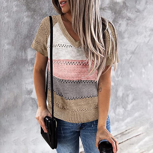 Mulheres Camisa Social Azul Cáqui Cinzento Bloco de cor Crochê Manga Curta Casual Feriado Sensual Estilo Praia Decote V Padrão S
Mulheres Camisa Social Azul Cáqui Cinzento Bloco de cor Crochê Manga Curta Casual Feriado Sensual Estilo Praia Decote V Padrão S