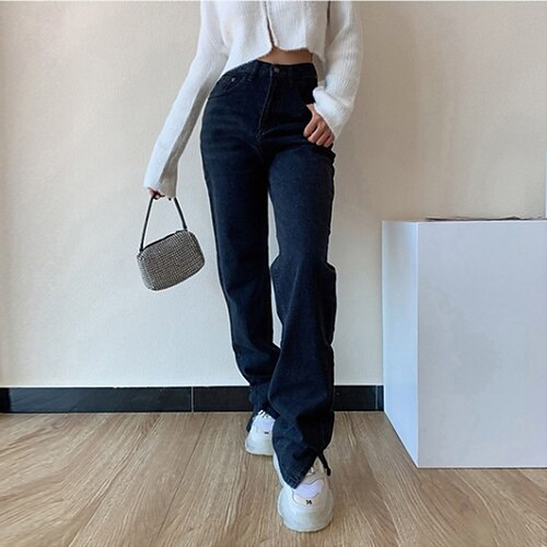 Women's Pants Trousers Jeans Denim Dark Blue Light Blue Black Mid Waist Basic Trousers Daily Work Full Length Outdoor Solid Color S M L XL XXL
Women's Pants Trousers Jeans Denim Dark Blue Light Blue Black Mid Waist Basic Trousers Daily Work Full Length Outdoor Solid Color S M L XL XXL