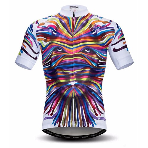21Grams Men's Cycling Jersey Short Sleeve Bike Top with 3 Rear Pockets Mountain Bike MTB Road Bike Cycling Breathable Quick Dry Moisture Wicking Reflective Strips White Dog Stripes Polyester Spandex
21Grams Men's Cycling Jersey Short Sleeve Bike Top with 3 Rear Pockets Mountain Bike MTB Road Bike Cycling Breathable Quick Dry Moisture Wicking Reflective Strips White Dog Stripes Polyester Spandex