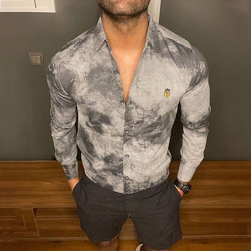 Men's Shirt Tie Dye Turndown Street Casual Button-Down Long Sleeve Tops Casual Fashion Comfortable Beach Gray
Men's Shirt Tie Dye Turndown Street Casual Button-Down Long Sleeve Tops Casual Fashion Comfortable Beach Gray