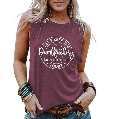 Women's Letter Daily Weekend Tank Top Camis Sleeveless Print Round Neck Casual Streetwear Tops Black Blue Gray S
Women's Letter Daily Weekend Tank Top Camis Sleeveless Print Round Neck Casual Streetwear Tops Black Blue Gray S
