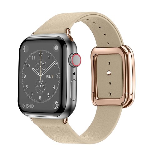 1pc Smart Watch Band Compatible with Apple iWatch 38/40/41mm 42/44/45mm Genuine Leather Adjustable Elastic Classic Clasp Sport Band for iWatch Smartwatch Strap Wristband for Series 7 / SE
1pc Smart Watch Band Compatible with Apple iWatch 38/40/41mm 42/44/45mm Genuine Leather Adjustable Elastic Classic Clasp Sport Band for iWatch Smartwatch Strap Wristband for Series 7 / SE