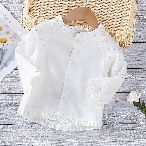 Kids Girls' Shirt Sweatshirt Long Sleeve Polka Dot Sequins White Children Tops Spring Summer Vacation Cute Daily Outdoor Regular Fit 3-6 Years
Kids Girls' Shirt Sweatshirt Long Sleeve Polka Dot Sequins White Children Tops Spring Summer Vacation Cute Daily Outdoor Regular Fit 3-6 Years