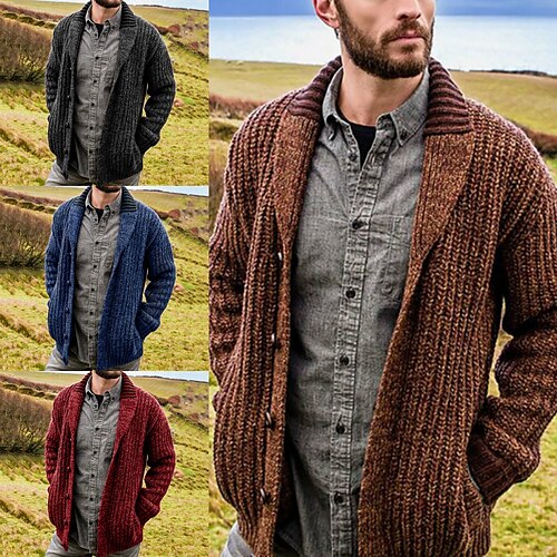 Men's Sweater Cardigan Knit Knitted Solid Color Open Front Casual Weekend Clothing Apparel Winter Fall Green Blue S M L
Men's Sweater Cardigan Knit Knitted Solid Color Open Front Casual Weekend Clothing Apparel Winter Fall Green Blue S M L