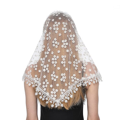 1pcs Women Triangle Scarf for Church Prayer Shawl Breathable Lace Veil Floral Headcovering Tassel Veils for the Church's
1pcs Women Triangle Scarf for Church Prayer Shawl Breathable Lace Veil Floral Headcovering Tassel Veils for the Church's