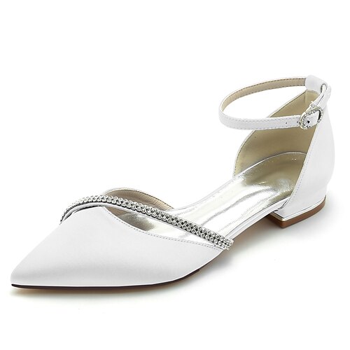 Dame bryllup sko Bryllup Fest Bryllupsleiligheter Brudesko Brudepike sko Sommer Gummi Flat hæl Spisstå Luksuriøs Elegant Sateng Ankel Stropp Ensfarget Svart Hvit Krystall
Dame bryllup sko Bryllup Fest Bryllupsleiligheter Brudesko Brudepike sko Sommer Gummi Flat hæl Spisstå Luksuriøs Elegant Sateng Ankel Stropp Ensfarget Svart Hvit Krystall