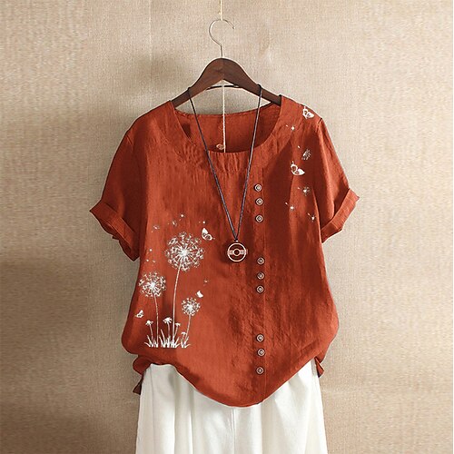 Mujer Camisa Blusa Rosa Azul Piscina Naranja Flor Retazos Manga Corta Casual Diario Vintage Casual Escote Redondo Regular Algodón Flor S
Mujer Camisa Blusa Rosa Azul Piscina Naranja Flor Retazos Manga Corta Casual Diario Vintage Casual Escote Redondo Regular Algodón Flor S
