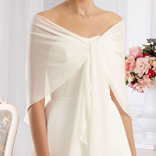 Shawl & Wrap Shawls Women's Wrap Bolero Pure Sexy Sleeveless Chiffon Wedding Wraps With Pure Color For Event / Party Spring & Summer
Shawl & Wrap Shawls Women's Wrap Bolero Pure Sexy Sleeveless Chiffon Wedding Wraps With Pure Color For Event / Party Spring & Summer