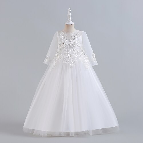 Kids Little Girls' Dress Solid Colored Flower A Line Dress Party Special Occasion Beaded Embroidered White Champagne Maxi Long Sleeve Princess Cute Dresses Spring Summer Slim 3-12 Years
Kids Little Girls' Dress Solid Colored Flower A Line Dress Party Special Occasion Beaded Embroidered White Champagne Maxi Long Sleeve Princess Cute Dresses Spring Summer Slim 3-12 Years