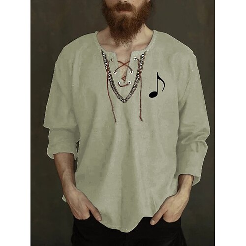Men's Shirt Graphic Patterned Solid Color Notes V Neck Casual Daily Drawstring Long Sleeve Tops Casual Exaggerated A B Black
Men's Shirt Graphic Patterned Solid Color Notes V Neck Casual Daily Drawstring Long Sleeve Tops Casual Exaggerated A B Black