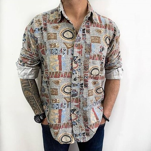 Men's Shirt Vintage Turndown Street Casual Button-Down Long Sleeve Tops Casual Fashion Comfortable Beach Dusty Blue
Men's Shirt Vintage Turndown Street Casual Button-Down Long Sleeve Tops Casual Fashion Comfortable Beach Dusty Blue