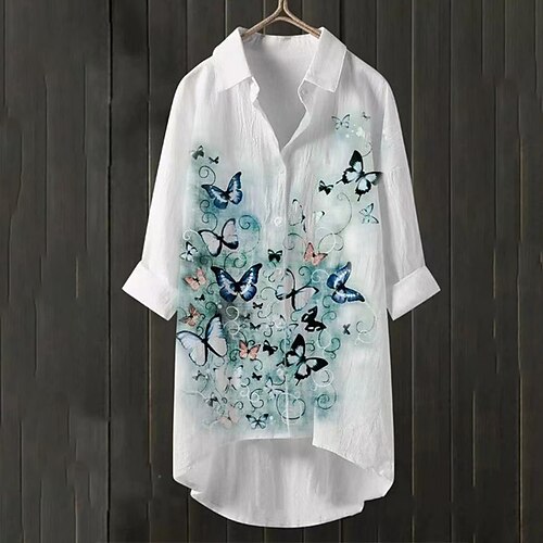 Women's Plus Size Tops Blouse Shirt Floral Graphic Patterned Pocket Button Half Sleeve Shirt Collar Streetwear Daily Going out Polyester Spring Summer Green Blue / Butterfly
Women's Plus Size Tops Blouse Shirt Floral Graphic Patterned Pocket Button Half Sleeve Shirt Collar Streetwear Daily Going out Polyester Spring Summer Green Blue / Butterfly