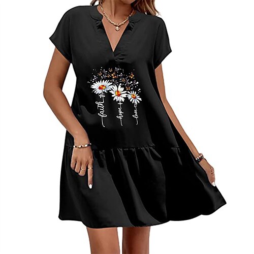 Women's A Line Dress Short Mini Dress Green Black Gray Short Sleeve Floral Ruffle Print Spring Summer V Neck Casual Mature 2022 S M L XL XXL
Women's A Line Dress Short Mini Dress Green Black Gray Short Sleeve Floral Ruffle Print Spring Summer V Neck Casual Mature 2022 S M L XL XXL