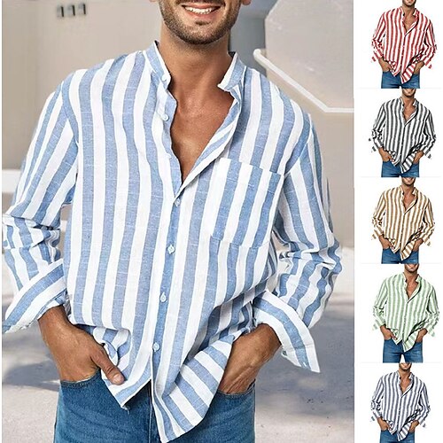 Herren Hemd Gestreift Umlegekragen Grün Gelb Rote Leicht Blau Grau Strasse Casual Bekleidung Baumwolle Modisch Cool
Herren Hemd Gestreift Umlegekragen Grün Gelb Rote Leicht Blau Grau Strasse Casual Bekleidung Baumwolle Modisch Cool