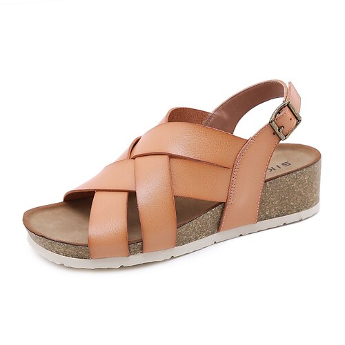 Women's Sandals Corkys Sandals Buckle Wedge Heel Round Toe Open Toe Elegant Casual Daily Office Walking Shoes PU Leather Buckle Spring Summer Solid Colored Light Pink Burgundy Orange
Women's Sandals Corkys Sandals Buckle Wedge Heel Round Toe Open Toe Elegant Casual Daily Office Walking Shoes PU Leather Buckle Spring Summer Solid Colored Light Pink Burgundy Orange