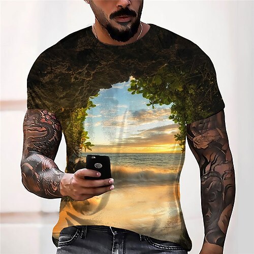 Men's Unisex T shirt Tee 3D Print Graphic Prints Beach Crew Neck Street Daily Print Short Sleeve Tops Designer Casual Big and Tall Sports Yellow / Summer
Men's Unisex T shirt Tee 3D Print Graphic Prints Beach Crew Neck Street Daily Print Short Sleeve Tops Designer Casual Big and Tall Sports Yellow / Summer