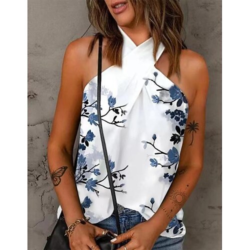 Women's Leaf Casual Daily Holiday Sleeveless Patchwork Cowl Neck Sexy White S
Women's Leaf Casual Daily Holiday Sleeveless Patchwork Cowl Neck Sexy White S