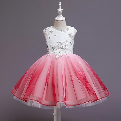Kids Girls' Dress Solid Colored Tulle Dress Knee-length Dress Party Beaded Sleeveless Cute Dress 3-10 Years Spring Blue Pink Red
Kids Girls' Dress Solid Colored Tulle Dress Knee-length Dress Party Beaded Sleeveless Cute Dress 3-10 Years Spring Blue Pink Red