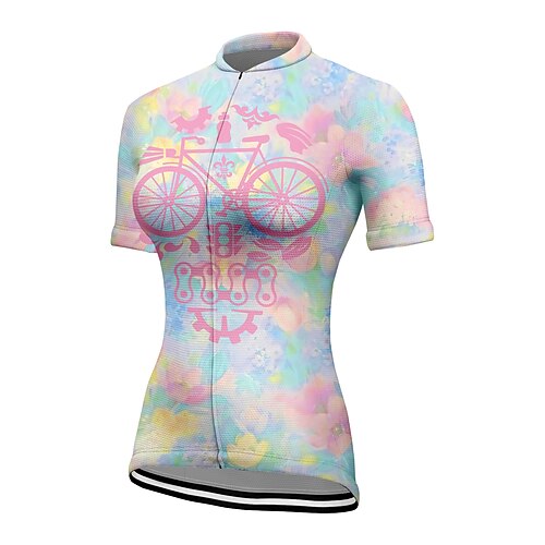 21Grams Women's Short Sleeve Cycling Jersey Bike Jersey Top with 3 Rear Pockets Mountain Bike MTB Road Bike Cycling Breathable Quick Dry Moisture Wicking Green Blue Graphic Patterned Spandex Polyester
21Grams Women's Short Sleeve Cycling Jersey Bike Jersey Top with 3 Rear Pockets Mountain Bike MTB Road Bike Cycling Breathable Quick Dry Moisture Wicking Green Blue Graphic Patterned Spandex Polyester