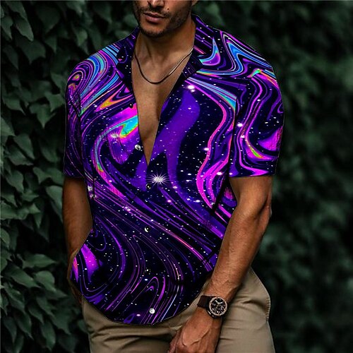 Men's Shirt Graphic Shirt Gradient Turndown Purple 3D Print Outdoor Street Short Sleeve Button-Down Print Clothing Apparel Fashion Designer Casual Breathable / Summer / Spring / Summer
Men's Shirt Graphic Shirt Gradient Turndown Purple 3D Print Outdoor Street Short Sleeve Button-Down Print Clothing Apparel Fashion Designer Casual Breathable / Summer / Spring / Summer