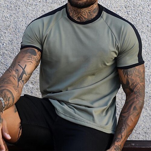 Men's T shirt Tee Solid Color Round Neck Street Daily Short Sleeve Tops Casual Fashion Comfortable Light Green / Summer
Men's T shirt Tee Solid Color Round Neck Street Daily Short Sleeve Tops Casual Fashion Comfortable Light Green / Summer
