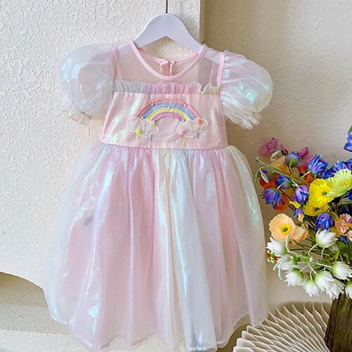 Kids Little Girls' Dress Rainbow A Line Dress Performance Print Pink Asymmetrical Short Sleeve Beautiful Cute Dresses Spring Summer Regular Fit 2-8 Years
Kids Little Girls' Dress Rainbow A Line Dress Performance Print Pink Asymmetrical Short Sleeve Beautiful Cute Dresses Spring Summer Regular Fit 2-8 Years