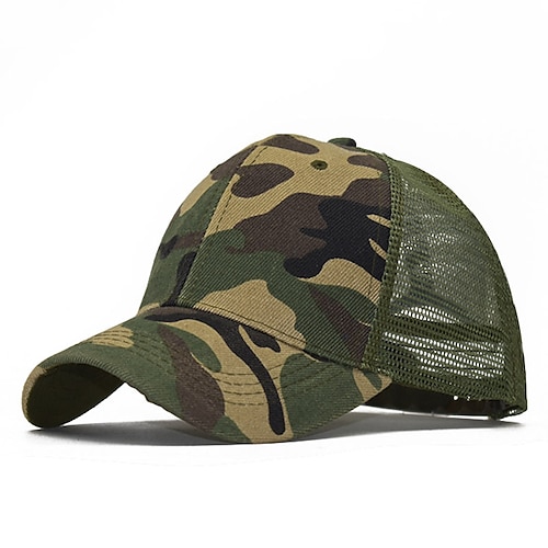 

1pcs Men's Camouflage Cotton Baseball Caps For Women Camo Outdoor Mesh Snapback Cap Breathable Sun Visor Trucker Hat