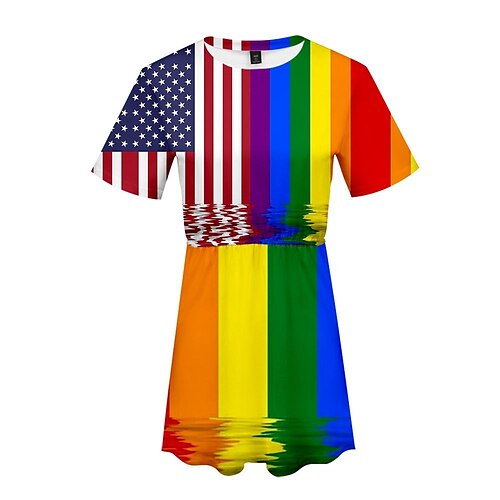 Inspired by Pride Parade LGBT Pride Gay Pride Rainbow Flag Dress Cartoon 100% Polyester Anime Harajuku Graphic Kawaii Dress For Women's
Inspired by Pride Parade LGBT Pride Gay Pride Rainbow Flag Dress Cartoon 100% Polyester Anime Harajuku Graphic Kawaii Dress For Women's